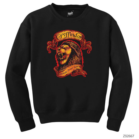 Harry Potter Gryffindor Official Siyah Sweatshirt