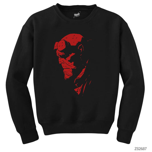 HellBoy Face Siyah Sweatshirt