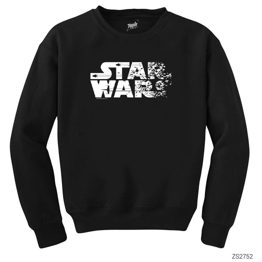 Star Wars Logo 2 Siyah Sweatshirt