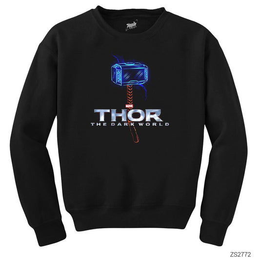 Thor Mjolnir 2 Siyah Sweatshirt