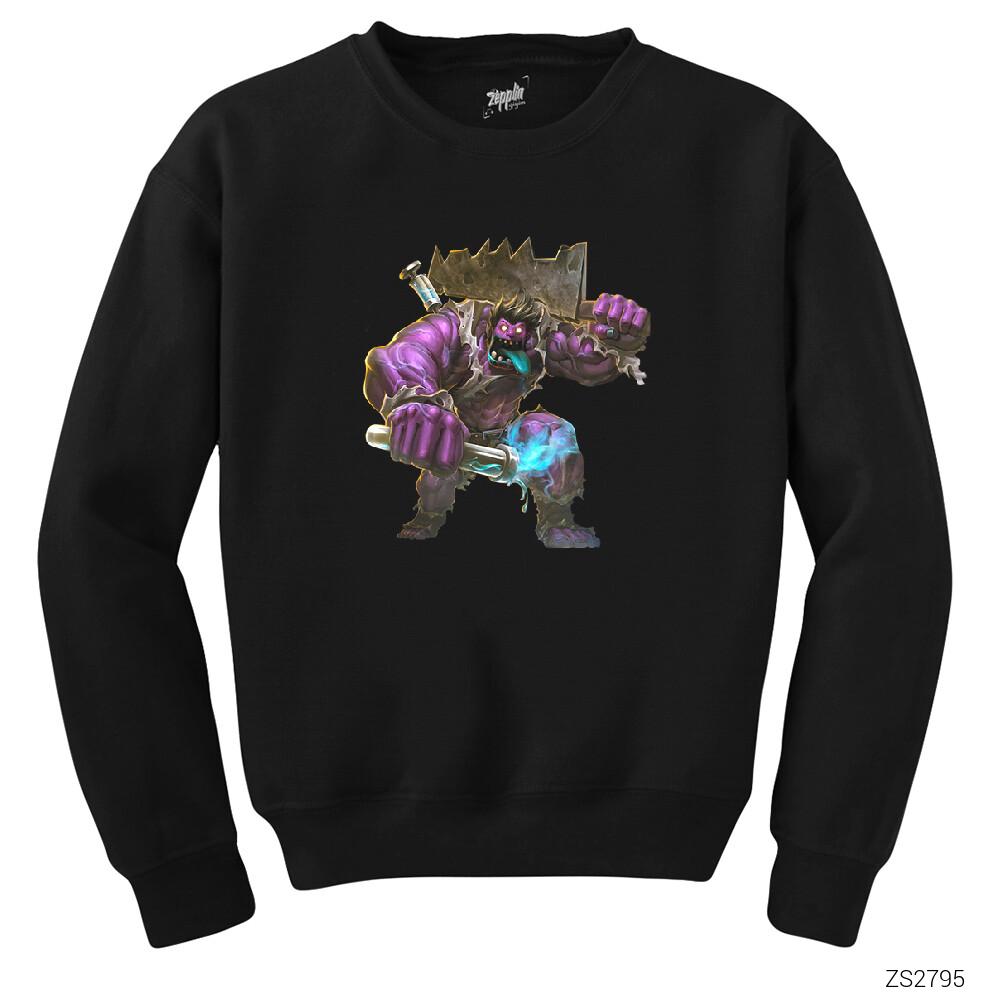 League of Legends Dr Mundo Siyah Sweatshirt