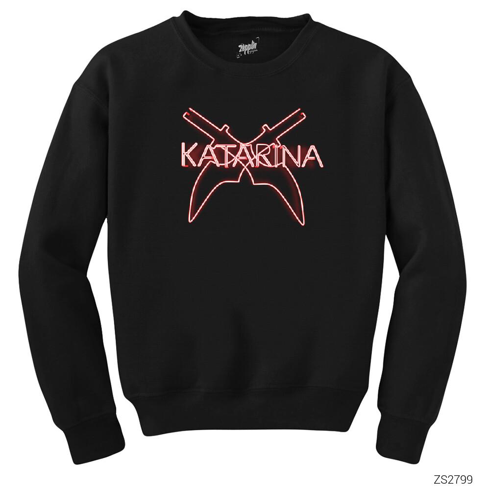 League of Legends Katarina Knifes Siyah Sweatshirt