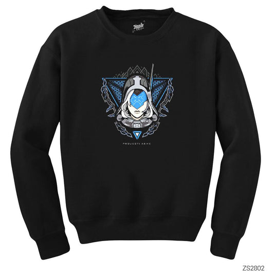 League of Legends Project Ashe Siyah Sweatshirt