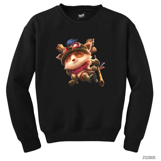 League of Legends Teemo Siyah Sweatshirt