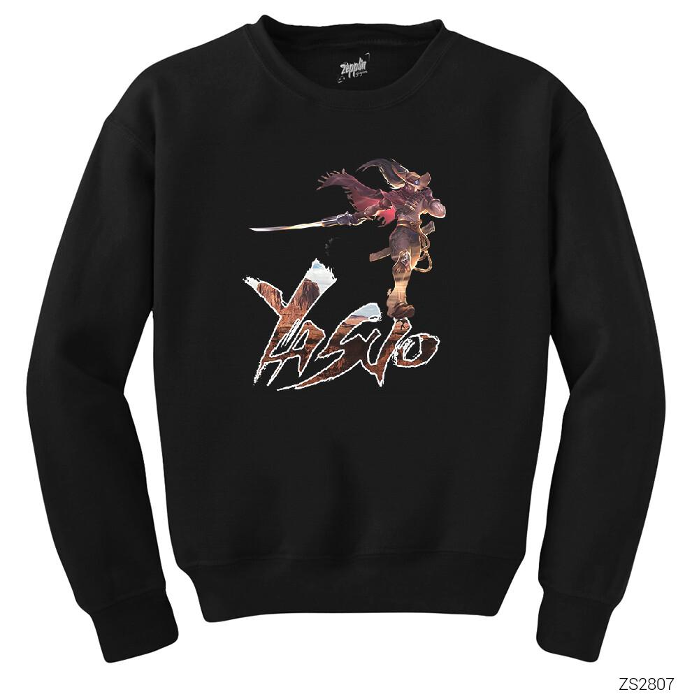 League of Legends Vahşi Batılı Yasuo Siyah Sweatshirt