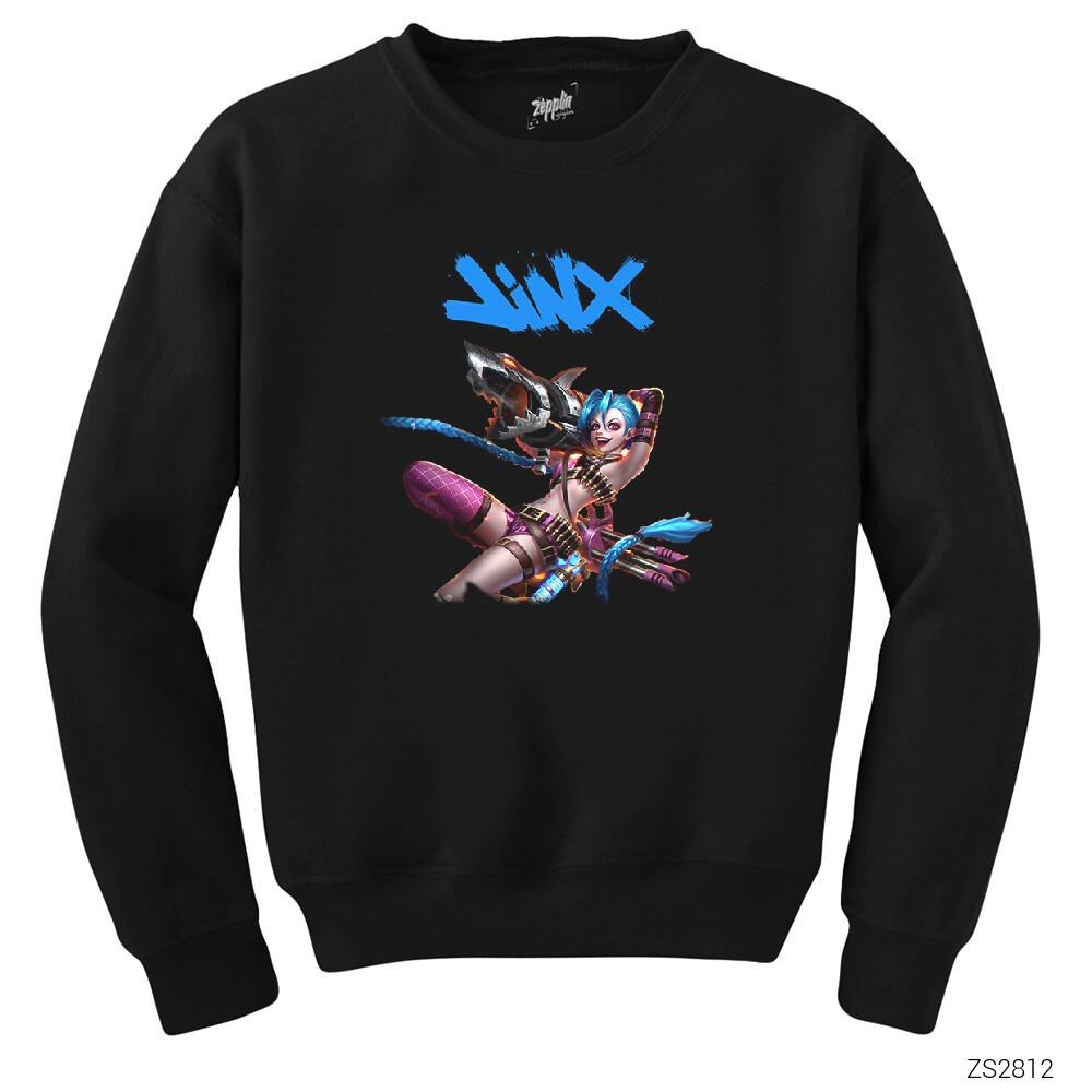 League of Legends Jinx Combat Siyah Sweatshirt