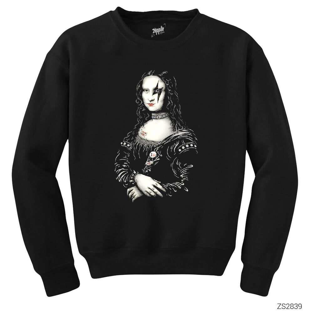 Mona Lisa Siyah Sweatshirt
