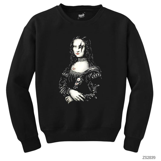 Mona Lisa Siyah Sweatshirt