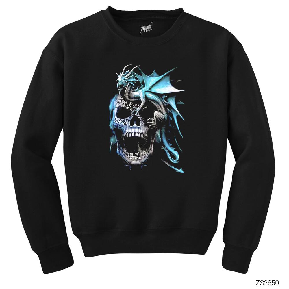 Skull and Drake Siyah Sweatshirt