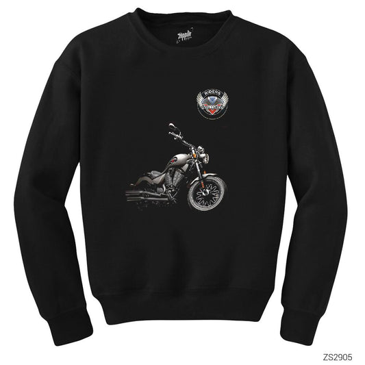 Victory Gunner Motorcycle Siyah Sweatshirt