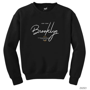 NewYork Brooklyn U.S.A Siyah Sweatshirt