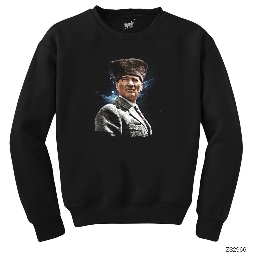 Atatürk Baş Komutan Siyah Sweatshirt