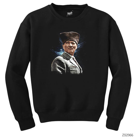 Atatürk Baş Komutan Siyah Sweatshirt