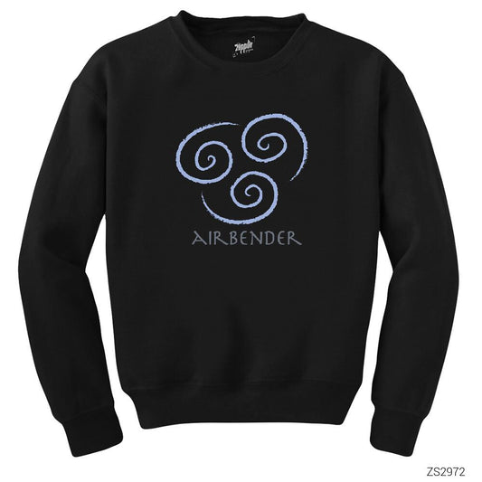 Avatar Air Bender Siyah Sweatshirt