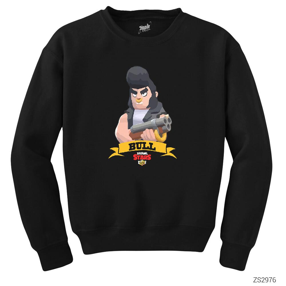 Brawl Stars Bull Siyah Sweatshirt