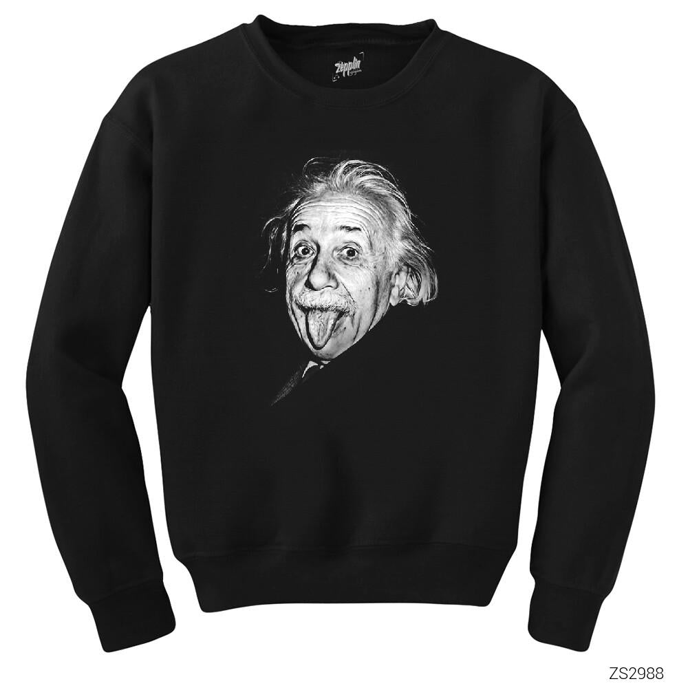 Einstein Siyah Sweatshirt