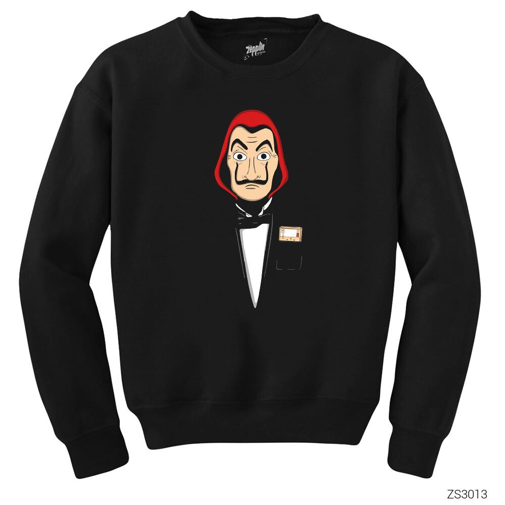 La Casa de Papel Suite Siyah Sweatshirt