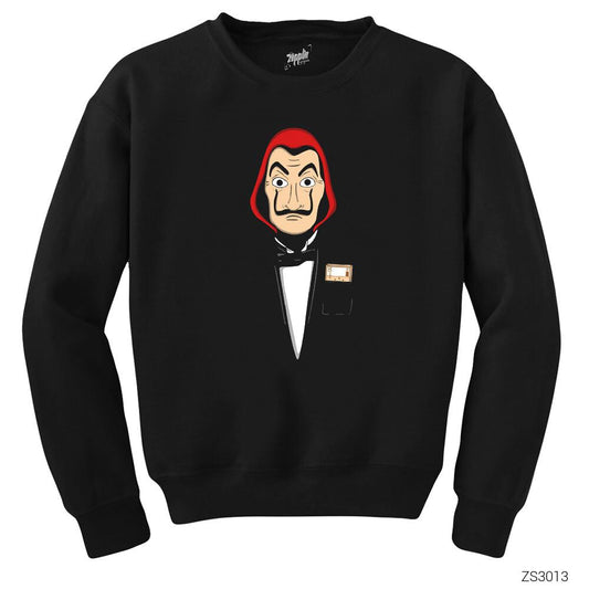 La Casa de Papel Suite Siyah Sweatshirt