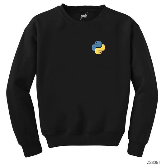 Python Yazılımcı Siyah Sweatshirt