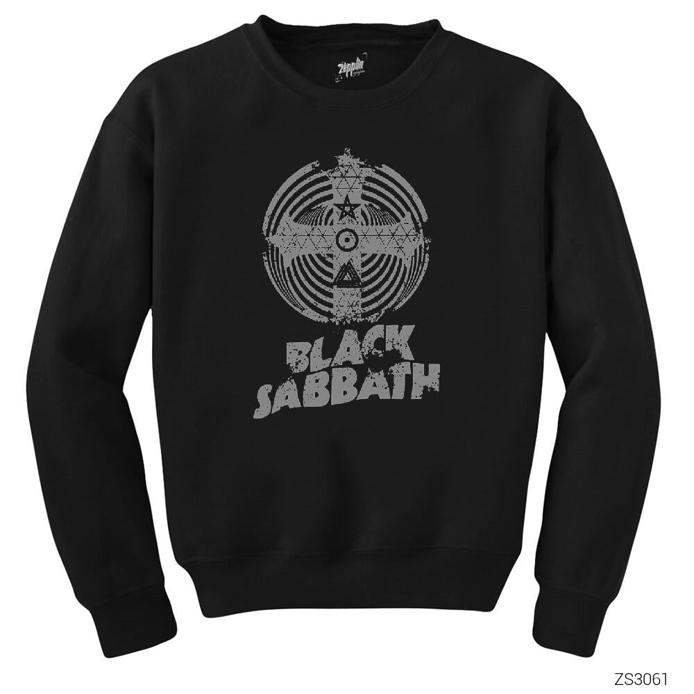 Black Sabbath Band Cross Paranoid Siyah Sweatshirt