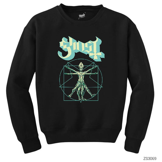 Ghost Zombie Siyah Sweatshirt