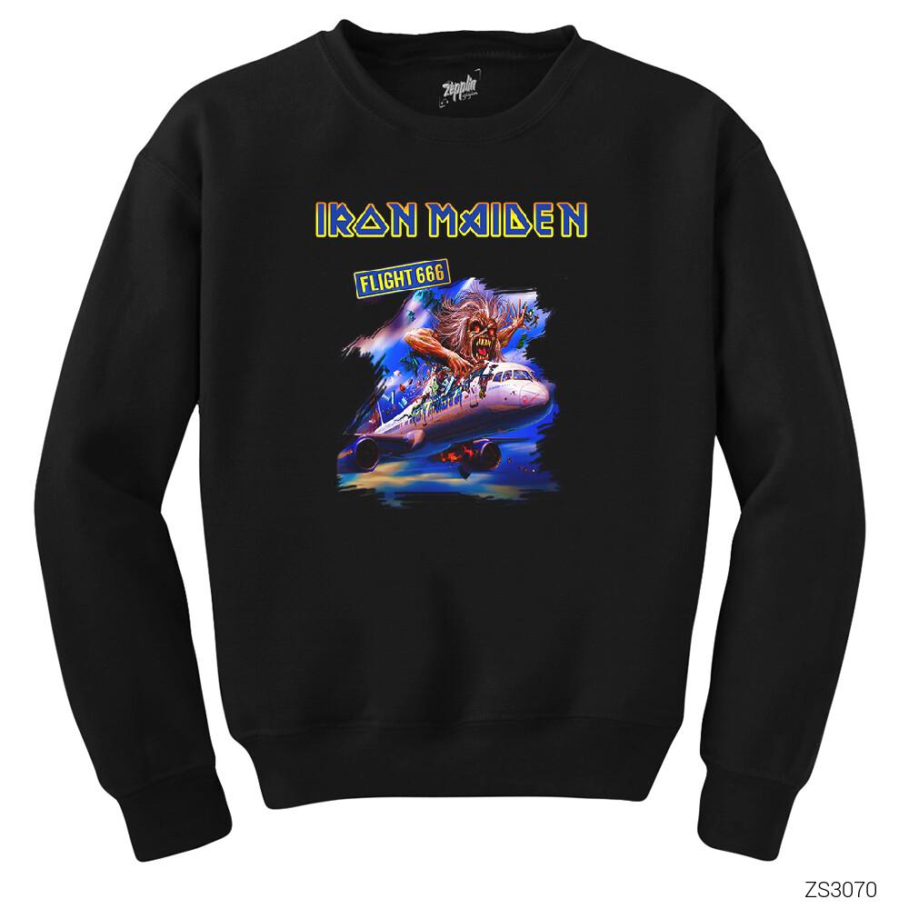 Iron Maiden Flight 666 Siyah Sweatshirt