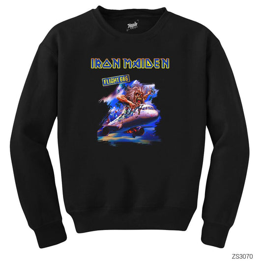 Iron Maiden Flight 666 Siyah Sweatshirt
