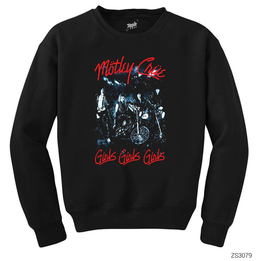 Mötley Crüe Girls Siyah Sweatshirt