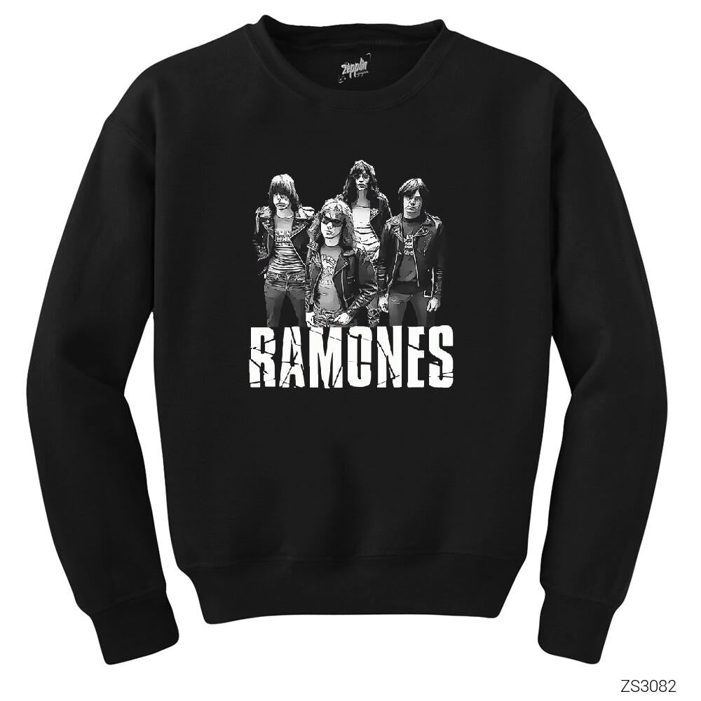 Ramones Band Siyah Sweatshirt