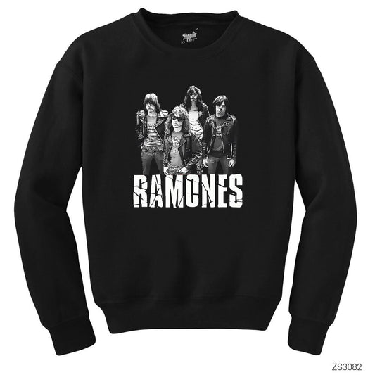 Ramones Band Siyah Sweatshirt