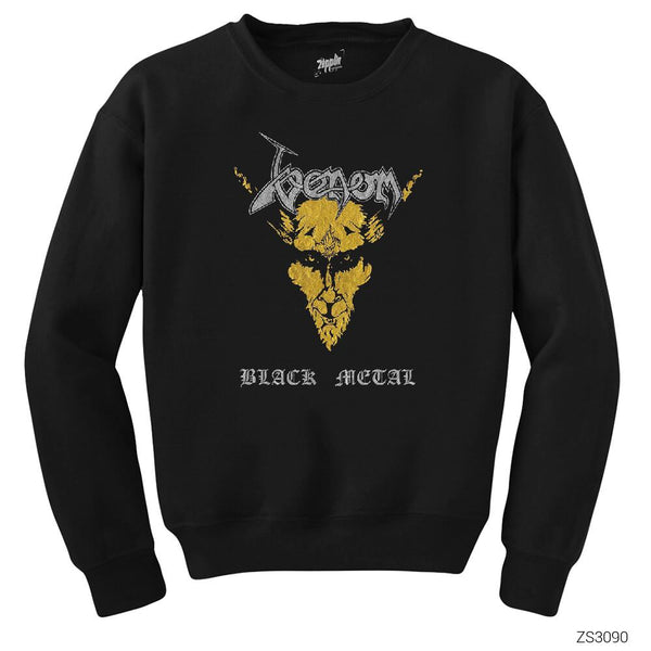 Venom Black Metal Siyah Sweatshirt