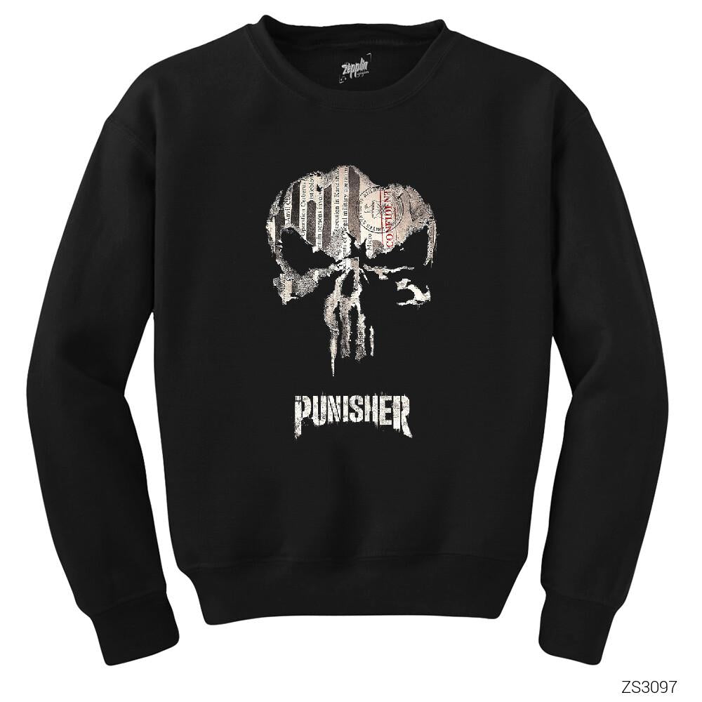 Punisher Confident Siyah Sweatshirt