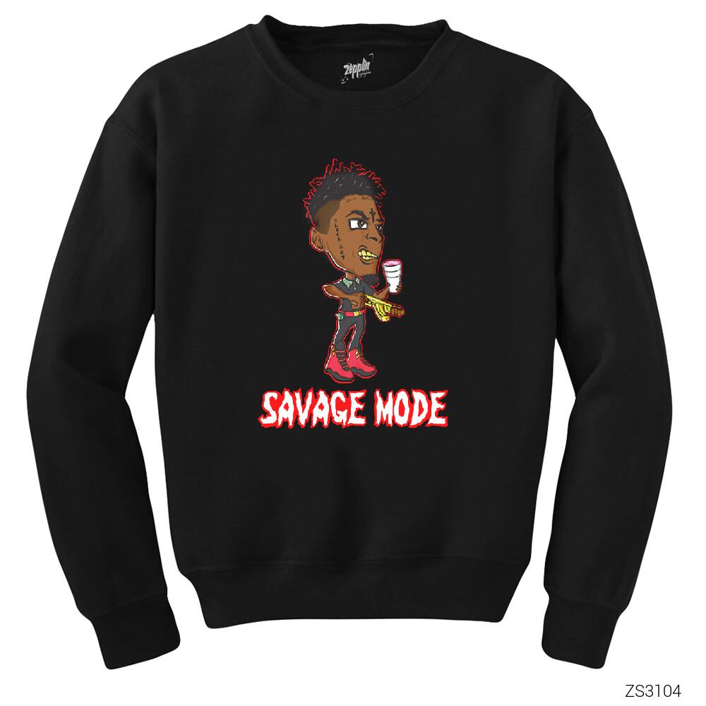 21 Savage Mode Siyah Sweatshirt