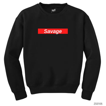 21 Savage Red Siyah Sweatshirt