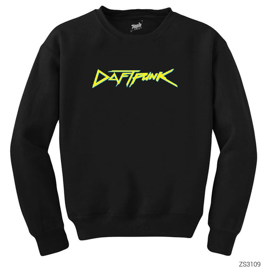 Daft Punk Logo Siyah Sweatshirt