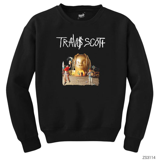 Travis Scott Siyah Sweatshirt