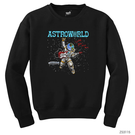 Travis Scott 2019 Space Siyah Sweatshirt