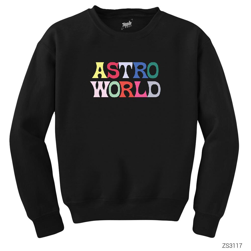 Travis Scott Astroworld 2 Siyah Sweatshirt