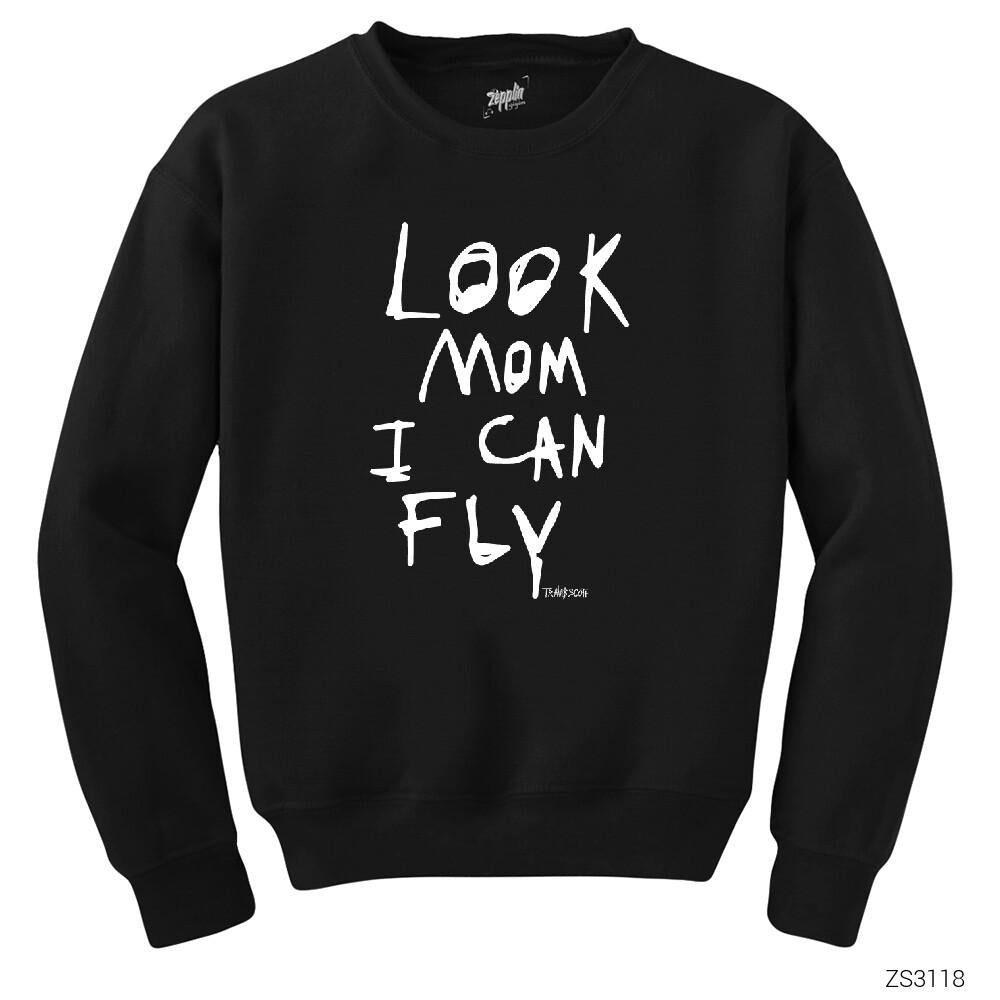 Travis Scott Look Mom I Can Fly Siyah Sweatshirt