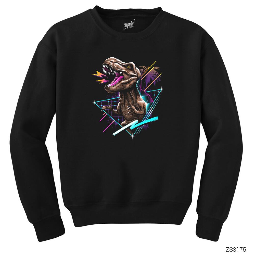 Angry Trex Siyah Sweatshirt