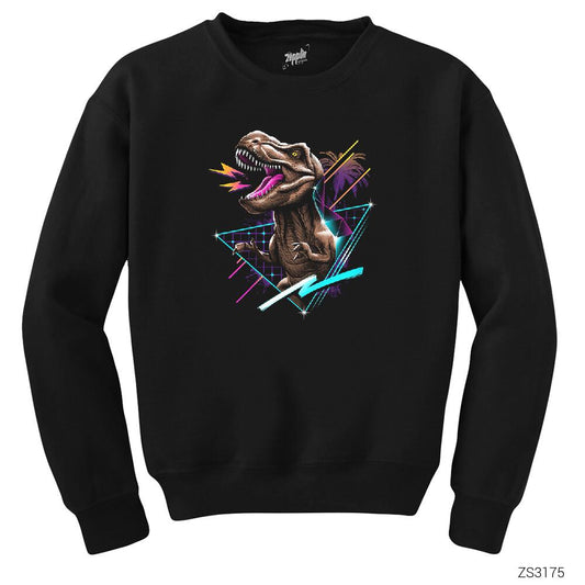 Angry Trex Siyah Sweatshirt