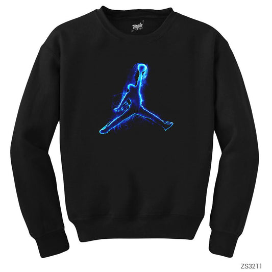 Air Jordan Blue Neon Siyah Sweatshirt