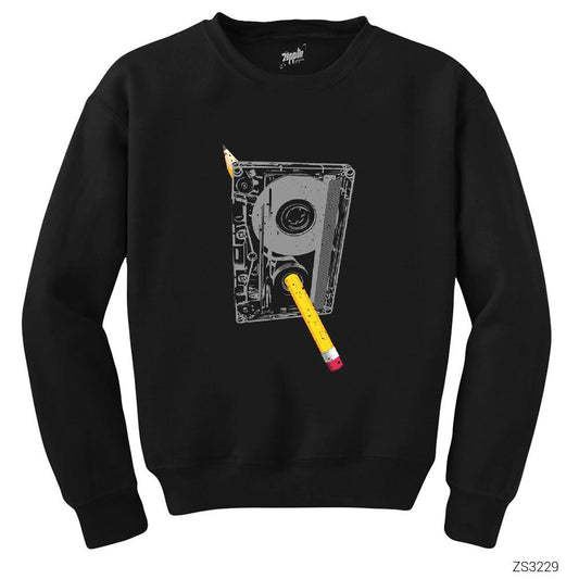 Kaset Siyah Sweatshirt