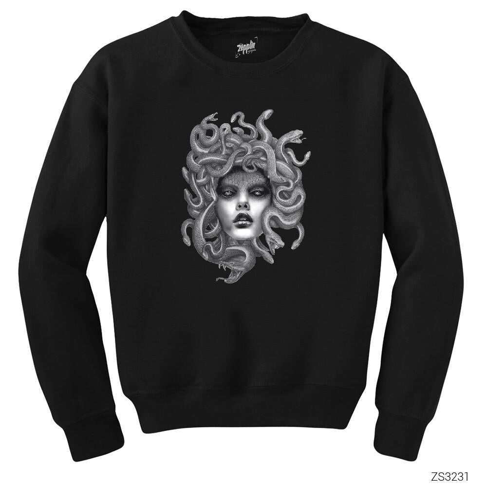 Medusa Siyah Sweatshirt