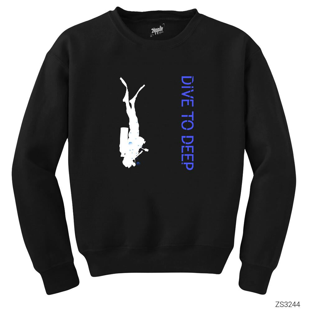 Dalgıç Dive to Deep Siyah Sweatshirt