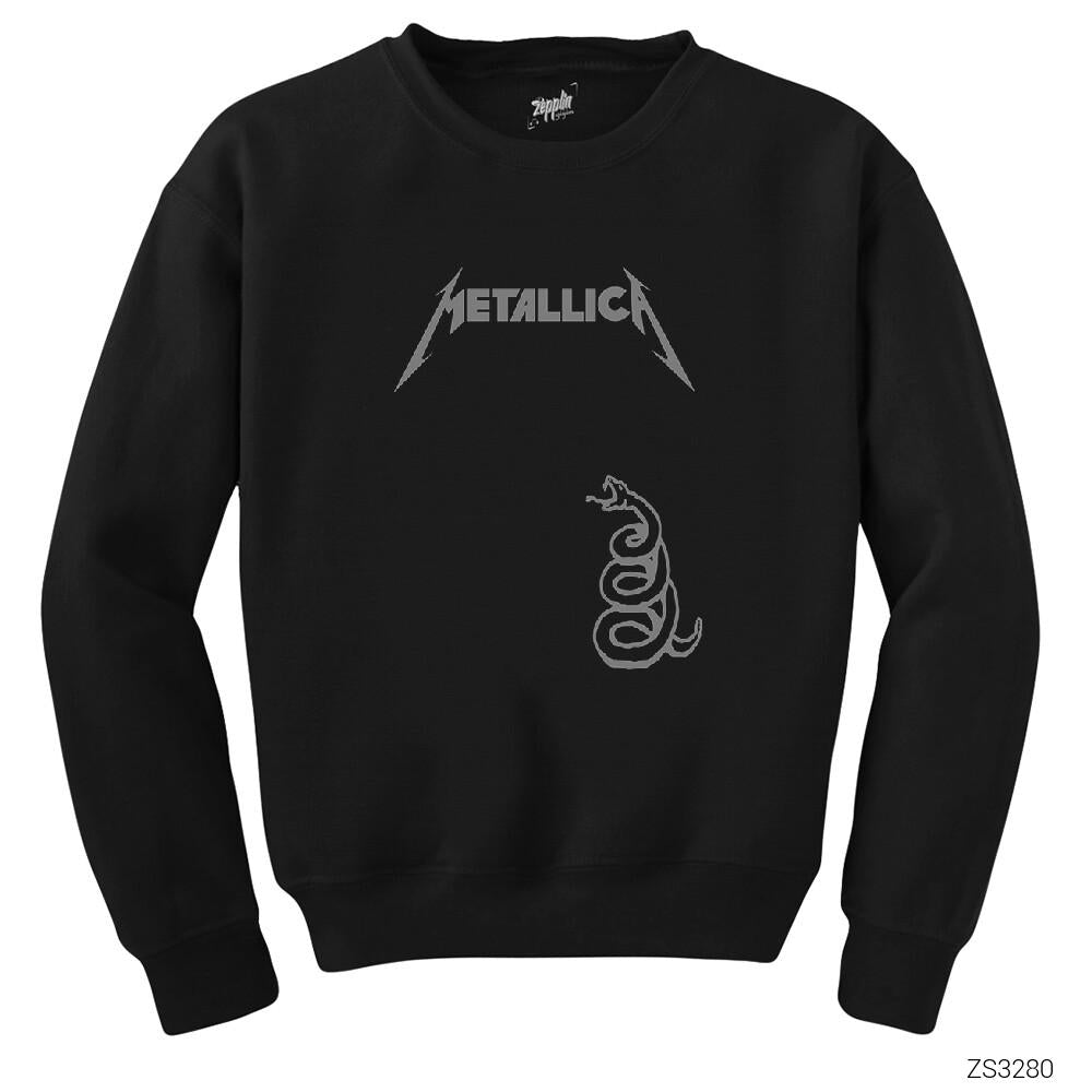 Metallica Snake Siyah Sweatshirt