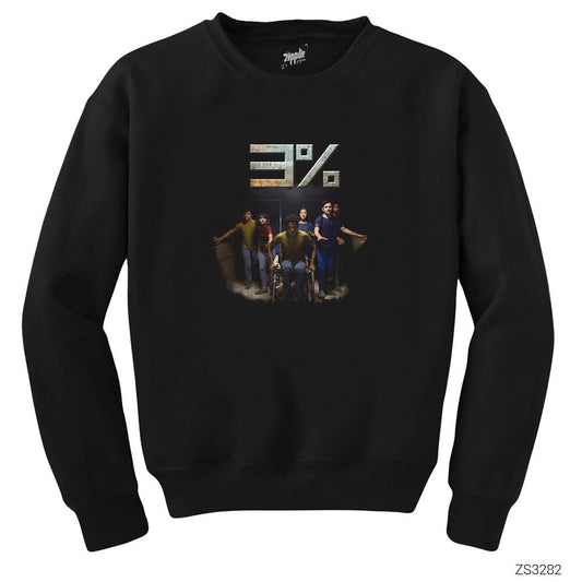3% Percent Members Siyah Sweatshirt