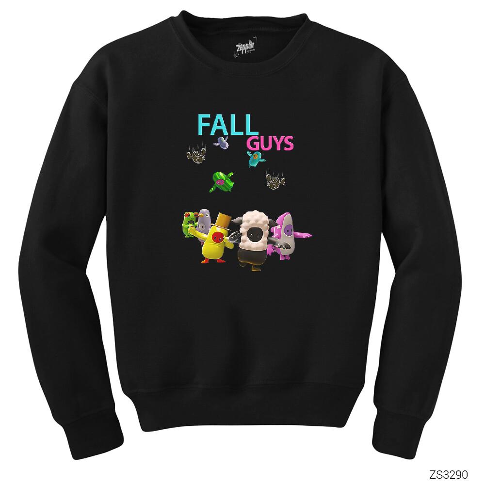 Fall Guys is Falling Siyah Sweatshirt