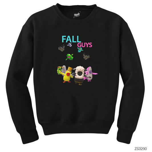 Fall Guys is Falling Siyah Sweatshirt
