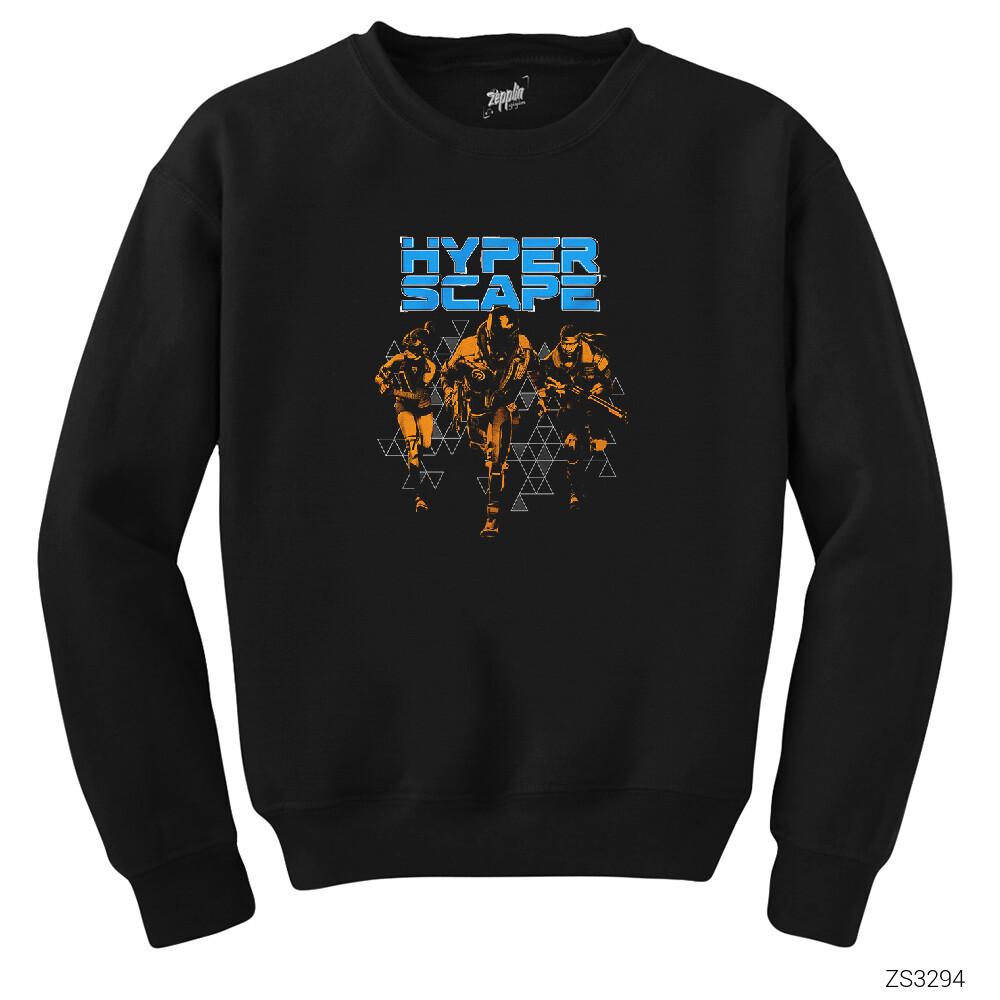 Hyper Scape Attacking Siyah Sweatshirt